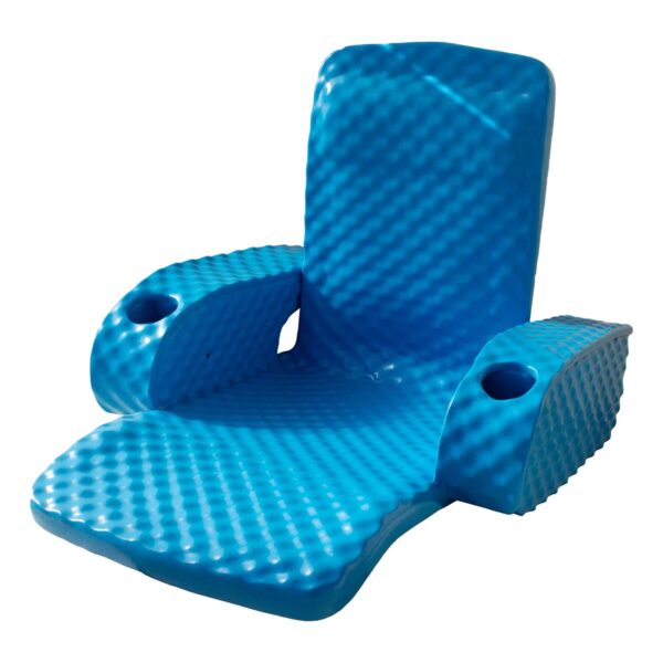 Folding Baja Chair Swimming Pool Float Armchair, Bahama Blue