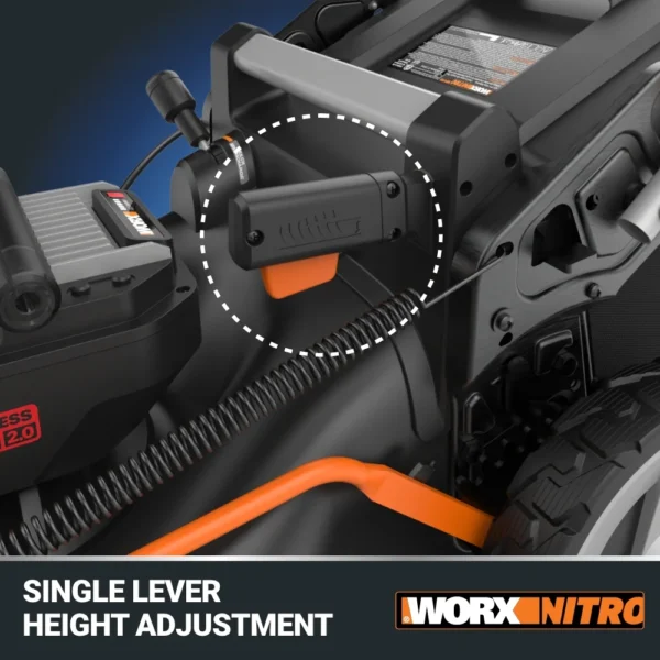WORX NITRO POWER SHARE 40-volt 21-in Cordless Push 5 Ah (2 Batteries and Charger Included) - Image 5