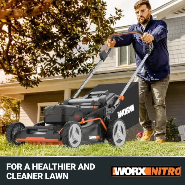 WORX NITRO POWER SHARE 40-volt 21-in Cordless Push 5 Ah (2 Batteries and Charger Included) - Image 7