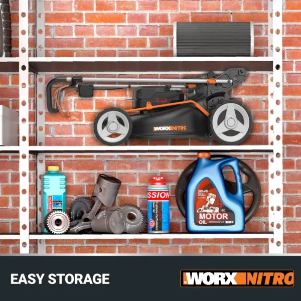 WORX NITRO POWER SHARE 40-volt 21-in Cordless Push 5 Ah (2 Batteries and Charger Included) - Image 6