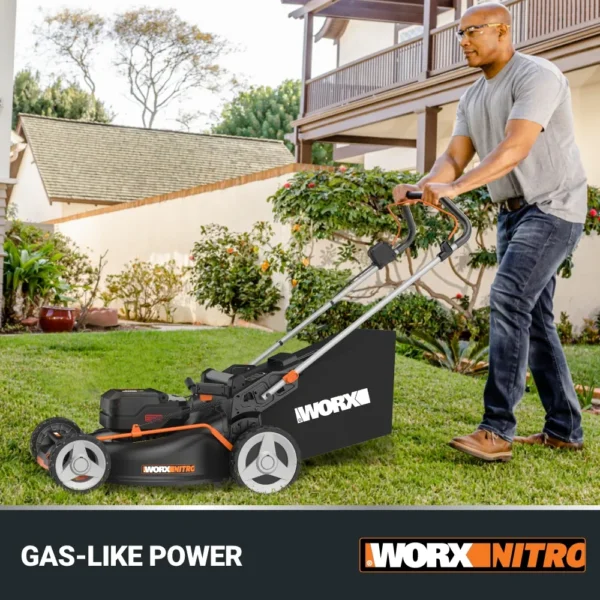 WORX NITRO POWER SHARE 40-volt 21-in Cordless Push 5 Ah (2 Batteries and Charger Included) - Image 9