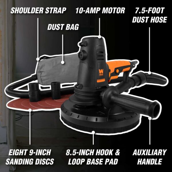 120-Volt Corded Drywall Sander with Dust Management - Image 3
