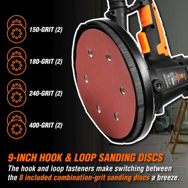 120-Volt Corded Drywall Sander with Dust Management - Image 6