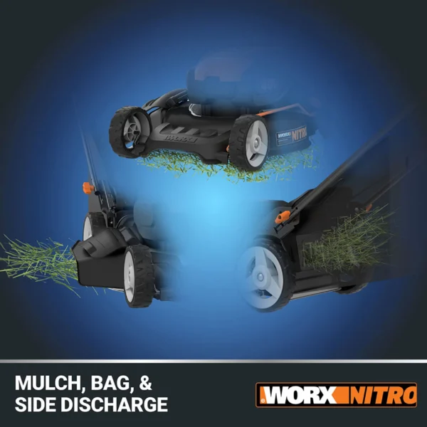 WORX NITRO POWER SHARE 40-volt 21-in Cordless Push 5 Ah (2 Batteries and Charger Included) - Image 4