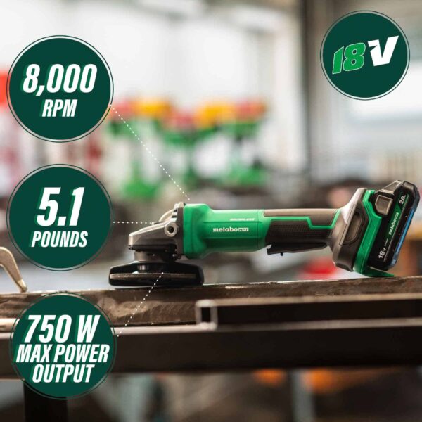 HPT MultiVolt 4.5-in 18-volt Paddle Switch Brushless Cordless Angle Grinder (Tool Only) - Image 2