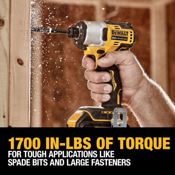 20V Max 20-volt Max Brushless Impact Driver (1-Battery Included, Charger Included and Soft Bag included) - Image 3