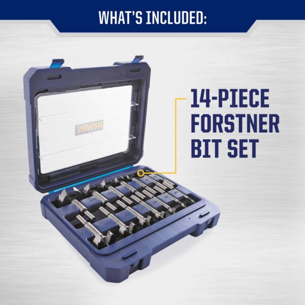 IRWIN Marples 14-Piece 3/8-in x 3-11/16-in Woodboring Forstner Drill Bit Set - Image 2