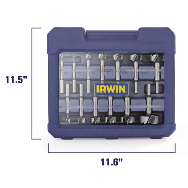IRWIN Marples 14-Piece 3/8-in x 3-11/16-in Woodboring Forstner Drill Bit Set - Image 6
