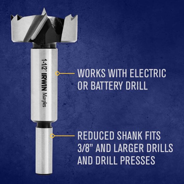IRWIN Marples 14-Piece 3/8-in x 3-11/16-in Woodboring Forstner Drill Bit Set - Image 4