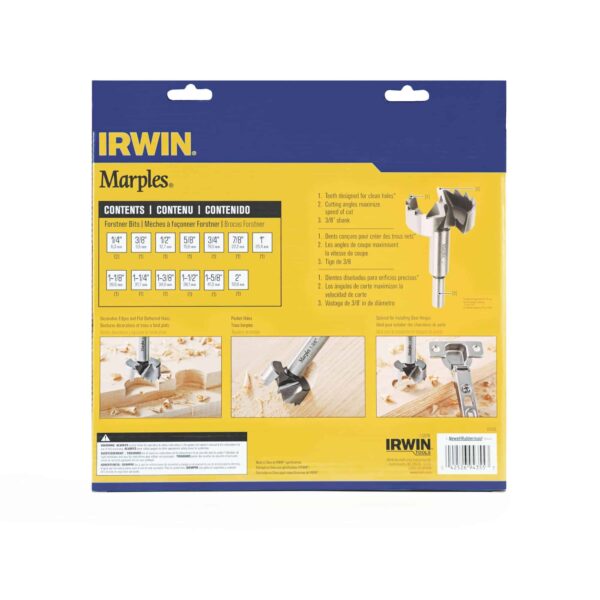 IRWIN Marples 14-Piece 3/8-in x 3-11/16-in Woodboring Forstner Drill Bit Set - Image 12