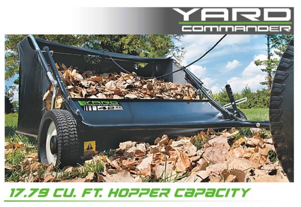 Yard Commander 42-Inch Tow Lawn Sweeper with 10-Inch Brush Diameter and 12.9 Cu. Feet Hopper Capacity - Image 6