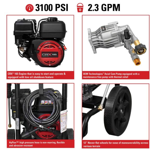 SIMPSON (49-State) 2.3-GPM Megashot 3100 PSI 2.3-Gallons Cold Water Gas Pressure Washer - Image 6