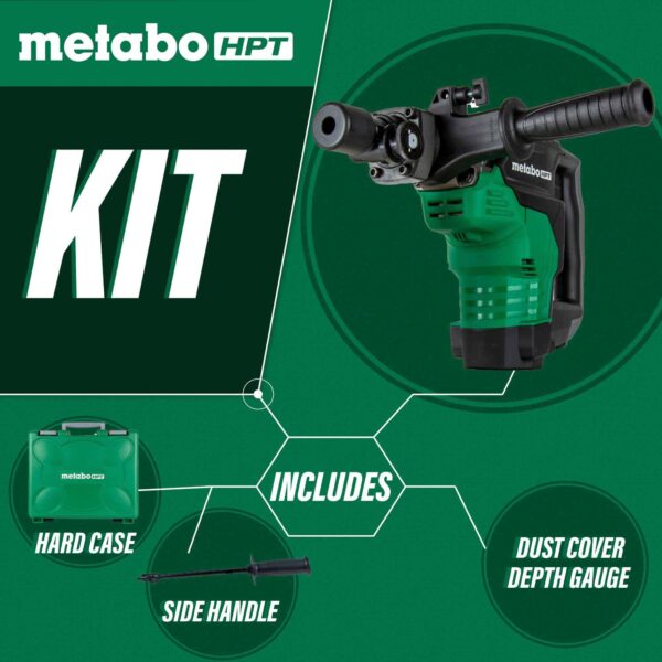 HPT 1-1/2-in Spline Variable Speed Corded Rotary Hammer Drill (Tool Only) - Image 10