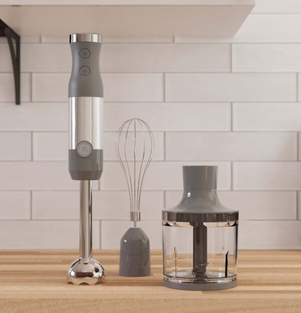 GE 2-Speed Stainless Steel 500-Watt Immersion Blender with Accessory Jar - Image 2