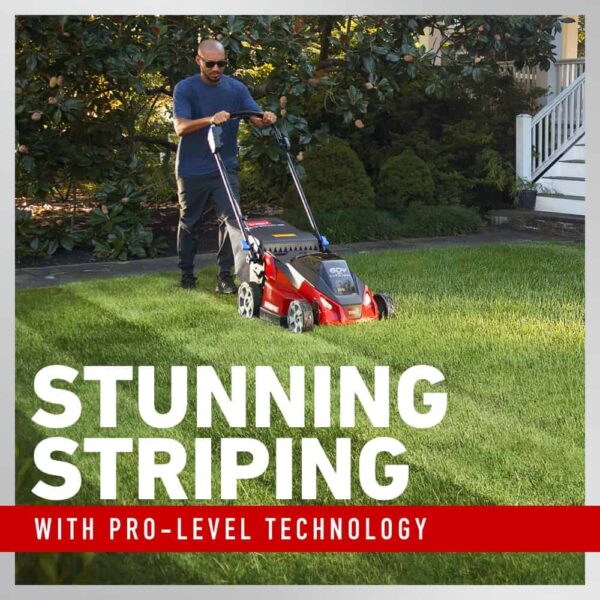 Stripe 60-volt Max 21-in Cordless Push Lawn Mower 4 Ah (1 Batteries and Charger Included) - Image 7