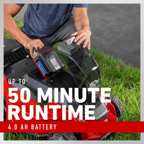 Stripe 60-volt Max 21-in Cordless Push Lawn Mower 4 Ah (1 Batteries and Charger Included) - Image 9