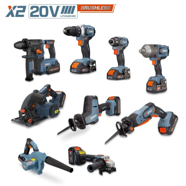 SENIX X2 4.5-in 20-volt Sliding Switch Brushless Cordless Angle Grinder (Tool Only) - Image 8