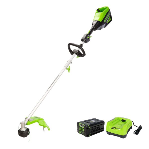 Pro 80-volt Max 16-in Split Shaft Attachment Capable Battery String Trimmer 2.5 Ah (Battery and Charger Included)
