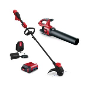 Flex-Force 60-volt Max Cordless Battery String Trimmer and Leaf Blower Combo Kit (Battery   Charger Included)