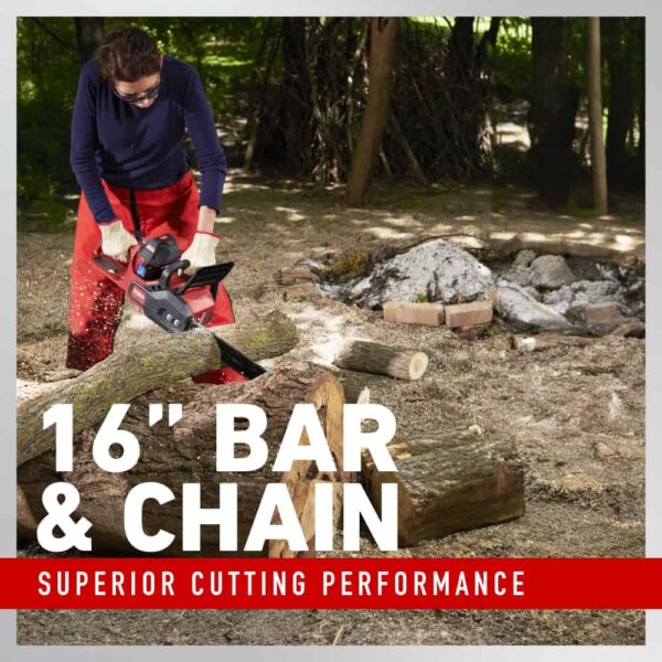 Flex-Force 60-volt Max 16-in Brushless Battery 2.5 Ah Chainsaw (Battery and Charger Included) - Image 4