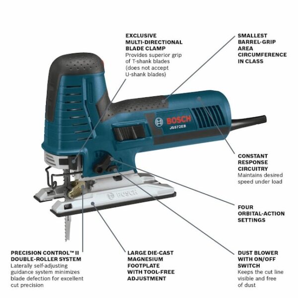 Bosch Jig Saw JS572EBK 7.2-Amp Variable Speed Keyless Corded - Image 2