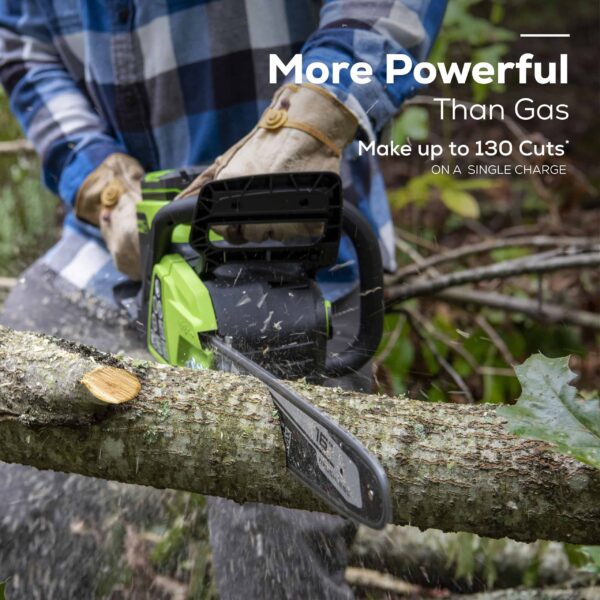 Pro 80-volt 16-in Brushless Battery 2.5 Ah Chainsaw (Battery and Charger Included) - Image 2