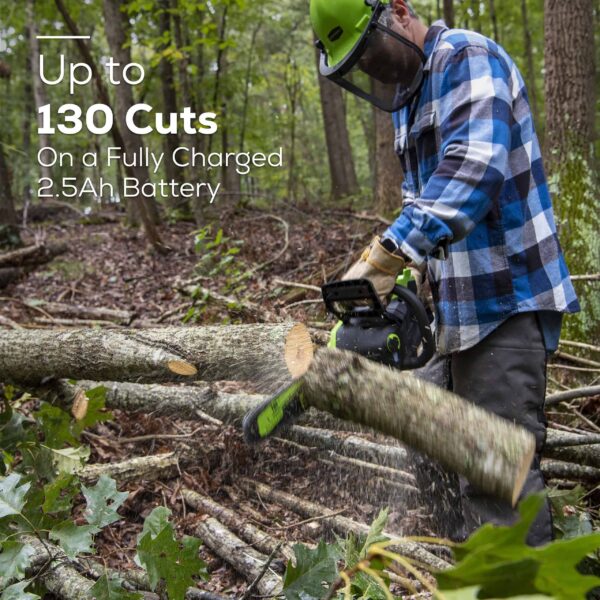 Pro 80-volt 16-in Brushless Battery 2.5 Ah Chainsaw (Battery and Charger Included) - Image 8