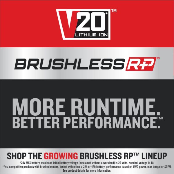 V20 BRUSHLESS RP CMCCS630P1 12 in. 20 V Battery Chainsaw Kit (Battery   Charger) - Image 16