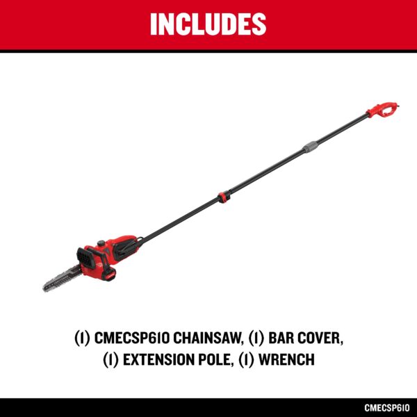 CMECSP610 10 in. Electric Chainsaw/Pole Saw Combo - Image 15