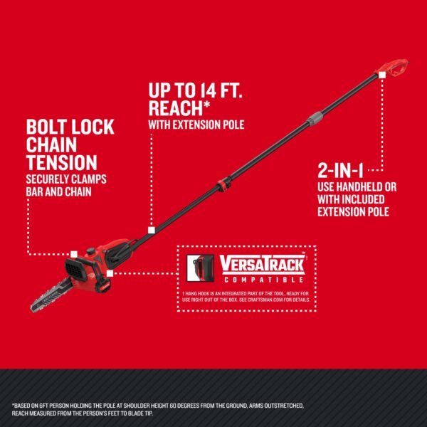 CMECSP610 10 in. Electric Chainsaw/Pole Saw Combo - Image 14