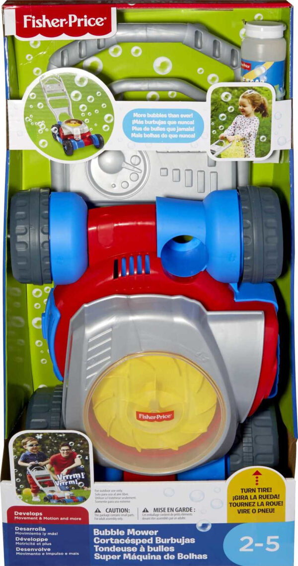 Fisher-Price Bubble Mower with Realistic Sounds, Push and Pull - Image 7