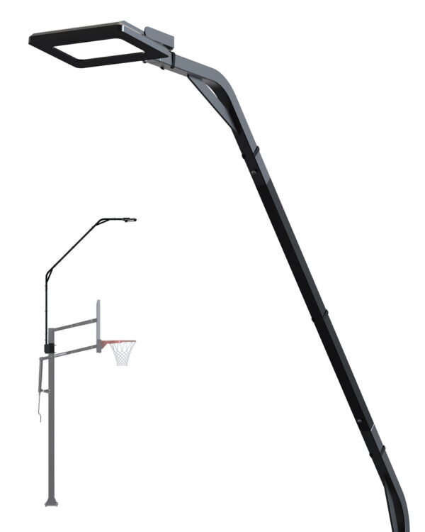 Silverback LED Basketball Hoop Light Illuminates Backboard, Rim, and Court and Fits Most in-Ground Hoops