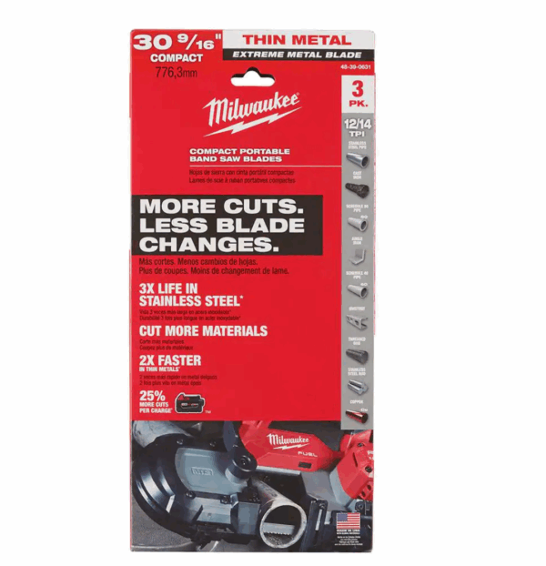 Band Saw 2529-21XC-48-39-0631 M12 FUEL 12V Lithium-Ion Cordless Compact Band Saw XC Kit with (4) Blades - Image 8