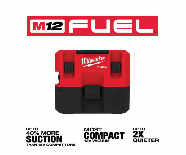 2551-22-0960-20 M12 FUEL SURGE 12V Lithium-Ion Brushless Cordless 1/4 in. Hex Impact Driver Kit   M12 FUEL 1.6 Gal. Wet/Dry Vacuum - Image 8