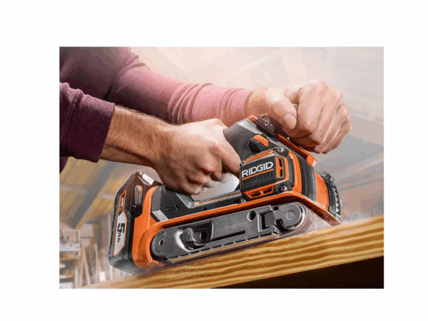 R86065KSBN-R8481B 18V Brushless Cordless 3 in. x 18 in. Belt Sander Kit w/ 2.0 Ah Battery   Charger w/ 3-1/4 in. Hand Planer with Dust Bag - Image 8