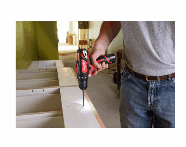2407-22-2415-20-48-11-2460 M12 12V Lithium-Ion Cordless 3/8 in. Drill/Driver Kit with M12 3/8 in. Right Angle Drill and 6.0 Ah XC Battery Pack - Image 8