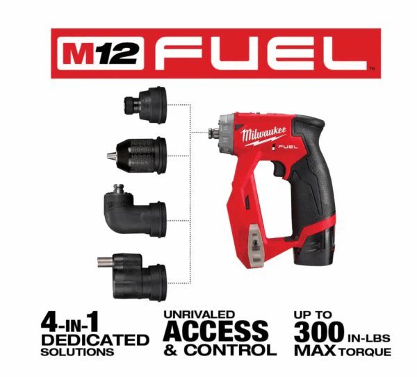 2551-22-2505-20 M12 FUEL 12V Li-Ion Cordless SURGE 1/4 in. Hex Impact Driver and 4-in-1 Installation 3/8 in. Drill Driver Combo Kit - Image 8