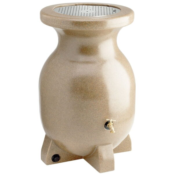 Koolscapes 55 Gallons Rain Barrel, Beige, Eco-Friendly 210L Rain Water Collection Barrel - Image 2