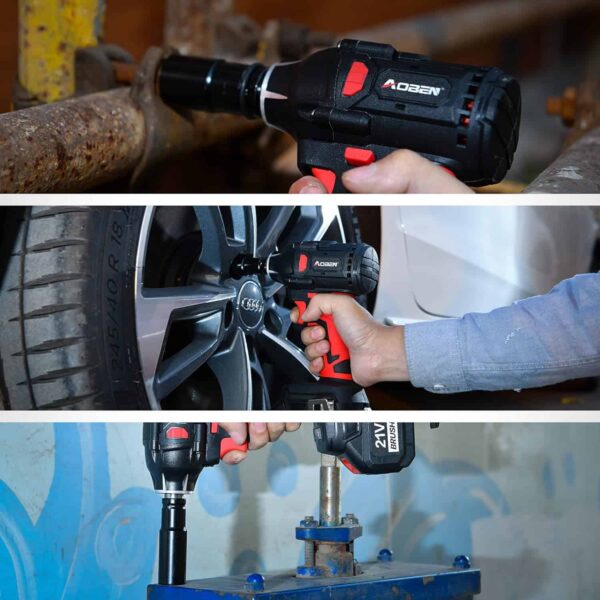 AOBEN 21V Cordless Impact Wrench Powerful Brushless Motor with 1/2  Square Driver - Image 6