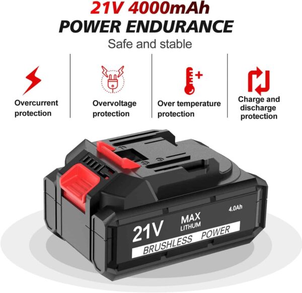 AOBEN 21V Cordless High Torque Impact Wrench 1/2 inch, Powerful Brushless Motor - Image 6