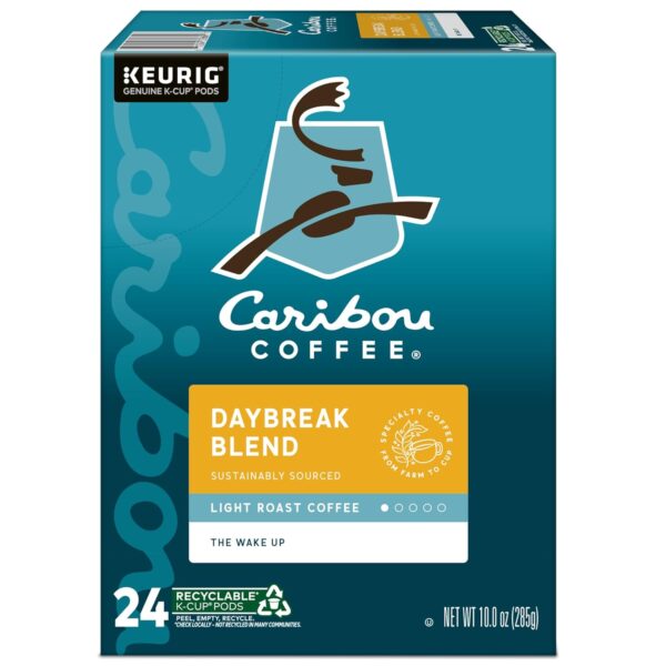 Caribou Coffee Daybreak Morning Blend, Single-Serve  K-Cup Pods, Light Roast Coffee, 24 Count (Pack of 4) - Image 7