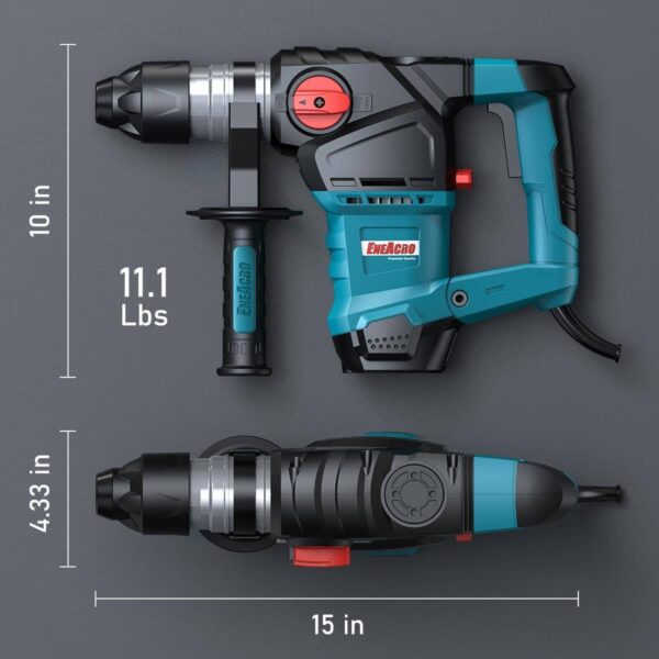 ENEACRO 1-1/4 Inch SDS-Plus 12.5 Amp Heavy Duty Rotary Hammer Drill - Image 7