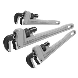 DURATECH 3-Piece Heavy Duty Aluminum Straight Pipe Wrench Set