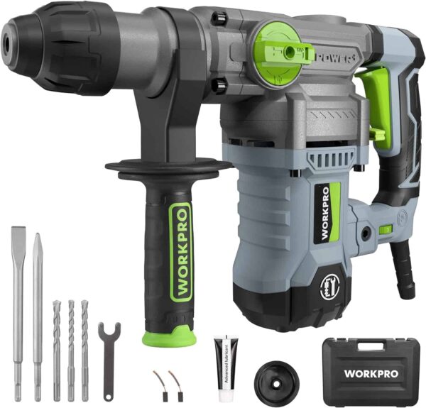 WORKPRO Premium 1-1/4 Inch SDS-Plus Rotary Hammer Drill