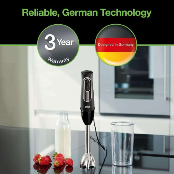 Braun MultiQuick 5 Immersion Hand Blender Patented Technology , Black, MQ505 - Image 4