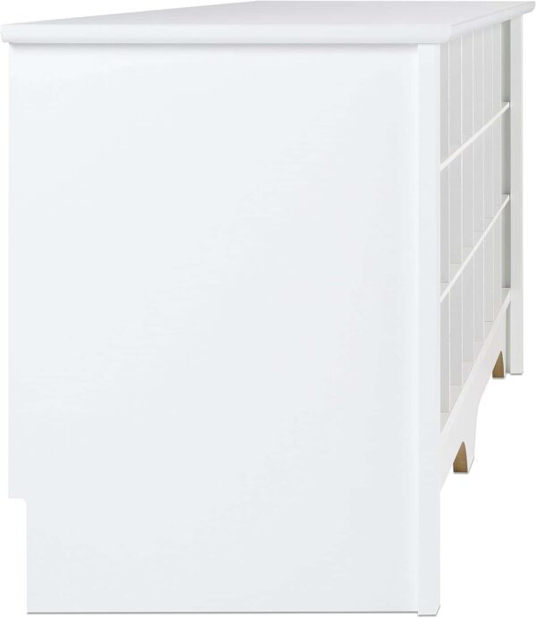Prepac 24 Shoe Cubby Wide Hall Bench, 15.5  D x 60  W x 20.25  H, White - Image 4