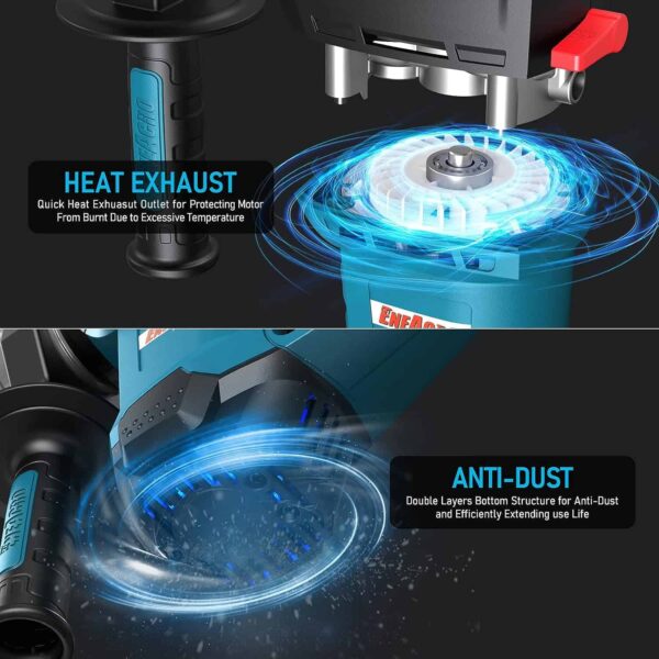 ENEACRO 1-1/4 Inch SDS-Plus 12.5 Amp Heavy Duty Rotary Hammer Drill - Image 3