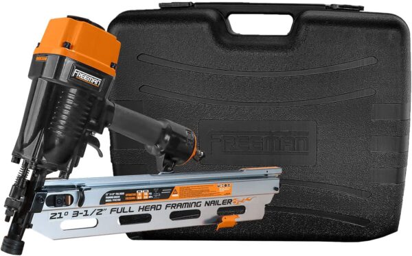 Full Round Head, include plastic Case 3.5-in 21-Degree Pneumatic Framing Nailer