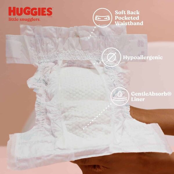 Huggies Size 2 Diapers, Little Snugglers Baby Diapers, Size 2 (12-18 lbs), 180 Count - Image 10
