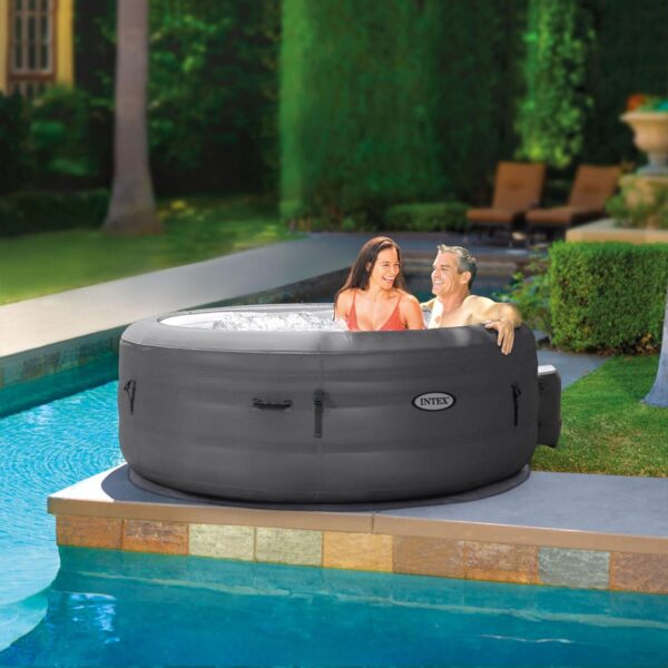 INTEX 28483E SimpleSpa Bubble Massage Spa- 4 Person Capacity ?C Built-in QuickFill Inflation   77  x 26 - Image 4
